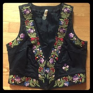 Free People Embroidered Vest